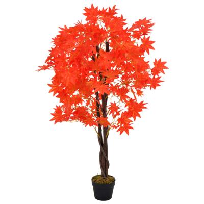 vidaXL Kunstplant met pot esdoorn 120 cm rood vidaXL Kunstplant met pot esdoorn 120 cm rood