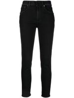 DONDUP jean skinny court à taille haute - Noir