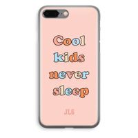 Cool Kids Never Sleep: iPhone 8 Plus Transparant Hoesje - thumbnail