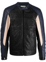 Zadig&Voltaire veste Late Biker à empiècements en cuir - Noir