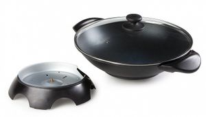 Domo DO8708W elektrische wok 5 l Zwart 2200 W