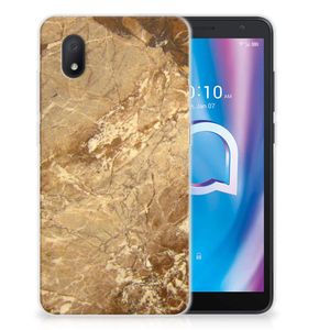 Alcatel 1B (2020) TPU Siliconen Hoesje Marmer Creme