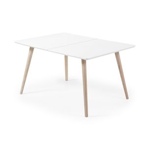 Kave Home Uitschuifbare Eettafel Eunice 140-220 x 90cm - Wit