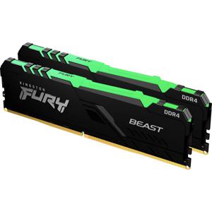 Kingston FURY Beast RGB Werkgeheugenset voor PC DDR4 32 GB 2 x 16 GB 3600 MHz 288-pins DIMM CL18 KF436C18BBAK2/32