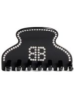 Balenciaga barrette sertie de cristaux - Noir