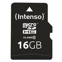 Intenso High Performance microSDHC-kaart 16 GB Class 10 Incl. SD-adapter - thumbnail