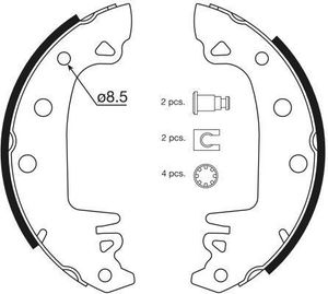 Remschoenset A.B.S., u.a. fÃ¼r Alfa Romeo, Renault, Peugeot, Talbot, Fiat, Dacia, FSO, ARO, Seat