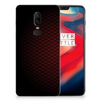 OnePlus 6 TPU bumper Geruit Rood