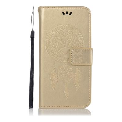 Shop4 - Nokia 4.2 Hoesje - Wallet Case Dromenvanger Uil Goud Shop4 - Nokia 4.2 Hoesje - Wallet Case Dromenvanger Uil Goud