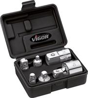 Vigor Adapterset vierkante aandrijving (6,3 mm, 1/4 inch, 10 mm, 3/8 inch, 12,5 mm, 1/2 inch, 20 mm, 3/4 inch, 6-delig) V1293
