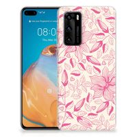 Huawei P40 TPU Case Pink Flowers