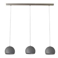 Masterlight Betongrijze eettafel hanglamp Concepto 3x20 2810-00-130-3