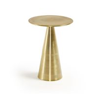 Kave Home Bijzettafel Rhet 39cm - goud - Rond - thumbnail