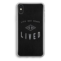 To be lived: iPhone X Transparant Hoesje