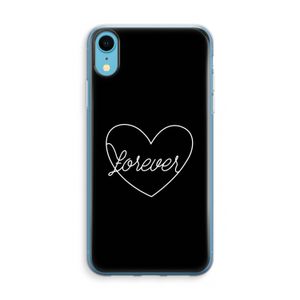 Forever heart black: iPhone XR Transparant Hoesje