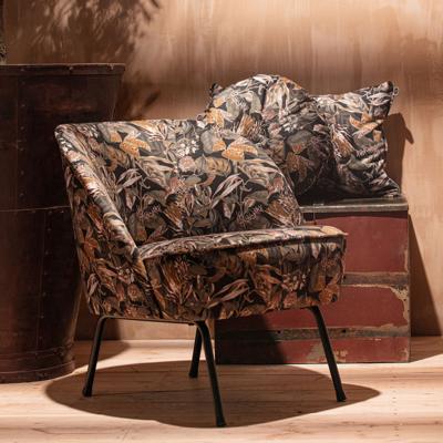 BePureHome Fauteuil 'Vogue' Velvet, kleur Bouquet Zwart