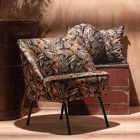 BePureHome Fauteuil 'Vogue' Velvet, kleur Bouquet Zwart