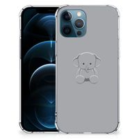 iPhone 12 | 12 Pro Stevig Bumper Hoesje Grijs Baby Olifant - thumbnail