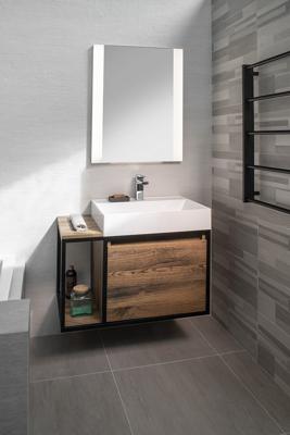 Sapho Skara badmeubel met witte wastafel 80cm eiken collingwood Sapho Skara badmeubel met witte wastafel 80cm eiken collingwood