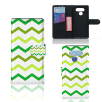 LG Q60 Telefoon Hoesje Zigzag Groen