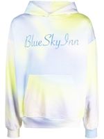 BLUE SKY INN hoodie tie dye à logo brodé - Bleu