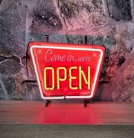 Come In We&apos;re Open Neon Verlichting 40 x 33 cm - Roze - thumbnail