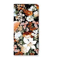 Smart Cover voor Google Pixel 7 Pro Dark Flowers - thumbnail