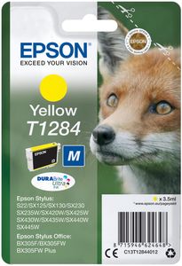 Epson inktcartridge T1284, 225 pagina&apos;s, OEM C13T12844012, geel