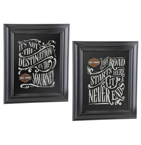 Harley-Davidson® Destination Spiegel Set - Zwart - Set Van 2