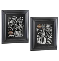 Harley-Davidson® Destination Spiegel Set - Zwart - Set Van 2 - thumbnail