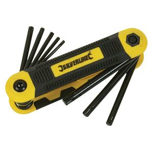 Torx sleutelset 8-delig - staal - T9 t/m T40 - uitklapbaar   -