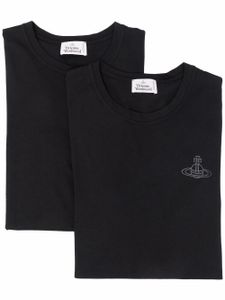 Vivienne Westwood lot de deux t-shirts Orb à logo imprimé - Noir