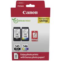 Canon Inktcartridge PG-545/CL-546 Photo Value Pack Origineel 2-pack Zwart, Cyaan, Magenta, Geel 8287B008 - thumbnail