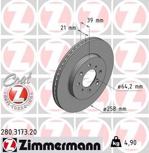 Remschijf Coat Z 280317320