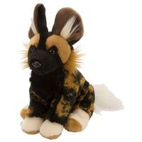 Zwart/bruine Afrikaanse wilde honds knuffels 20 cm knuffeldieren   -