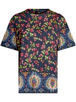 ETRO Berry-print cotton T-shirt - Bleu - thumbnail