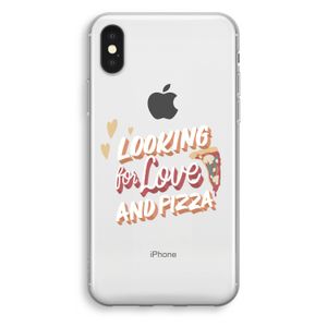 Pizza is the answer: iPhone XS Transparant Hoesje