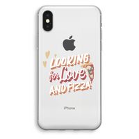 Pizza is the answer: iPhone XS Transparant Hoesje - thumbnail