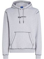 Karl Lagerfeld Jeans hoodie en jersey à logo brodé - Gris