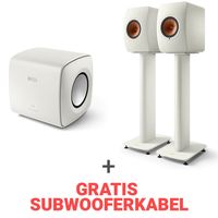 KEF Combi Deal LS50 Wireless II + S2 stands + KC62 - Wit/Wit (met GRATIS subwooferkabel) - thumbnail