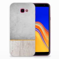 Samsung Galaxy J4 Plus (2018) Bumper Hoesje Wood Concrete - thumbnail