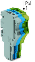 WAGO 2020-103/000-038 Connector, female Grijs, Blauw, Groen, Geel 50 stuk(s)