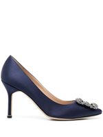 Manolo Blahnik escarpins Hangisi 90 mm à fini satiné - Bleu