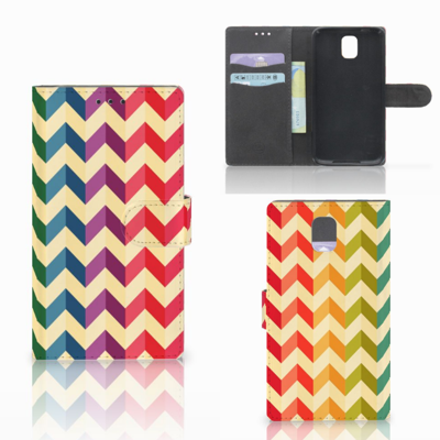 Samsung Galaxy Note 3 Telefoon Hoesje Zigzag Multi Color Samsung Galaxy Note 3 Telefoon Hoesje Zigzag Multi Color