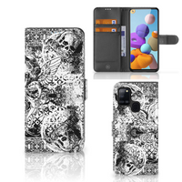 Telefoonhoesje met Naam Samsung Galaxy A21s Skulls Angel