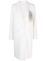 P.A.R.O.S.H. crystal-embellished wool single-breasted coat - Tons neutres