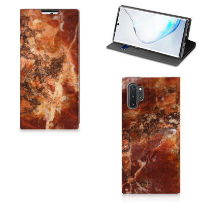 Samsung Galaxy Note 10 Plus Standcase Marmer Bruin Samsung Galaxy Note 10 Plus Standcase Marmer Bruin