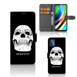 Telefoonhoesje met Naam Motorola Moto G9 Plus Skull Eyes