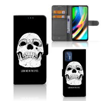 Telefoonhoesje met Naam Motorola Moto G9 Plus Skull Eyes - thumbnail