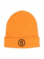 MM6 Maison Margiela Kids bonnet à logo brodé - Orange